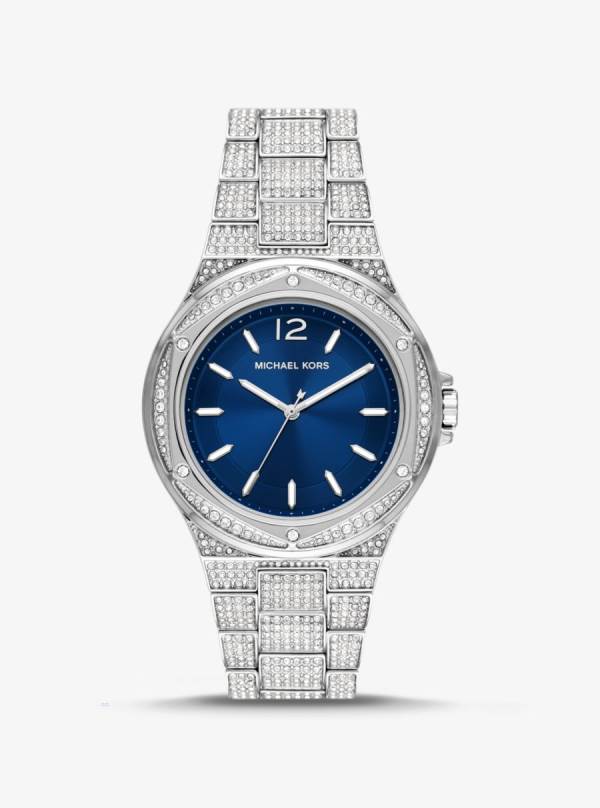 Panske Oversized Hodinky Michael Kors Oversized Lennox Pavé Silver-Tone Strieborne - Hodinky Michael Kors Vypredaj | QKWJC-6784